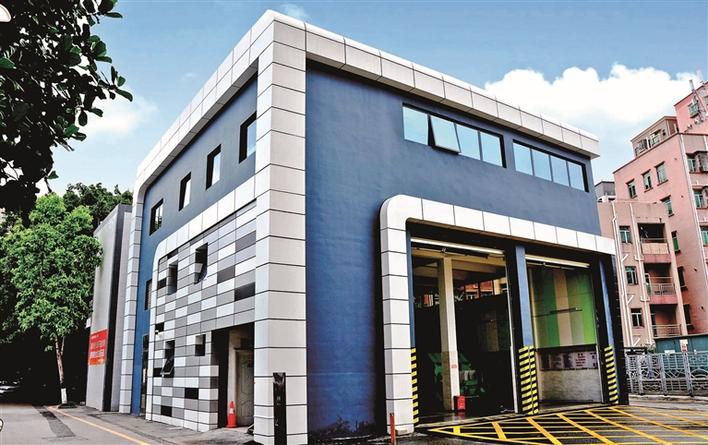 新桥街道垃圾转运站成了城市建筑小品  