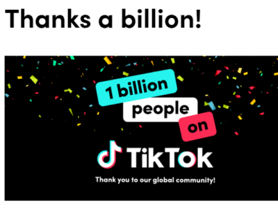 TikTok：全球每月使用人数超10亿
