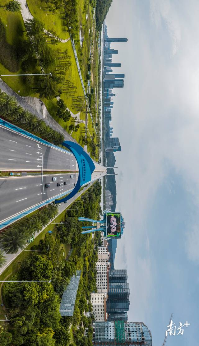 2021年9月16日，横琴粤澳深度合作区大门。  