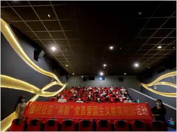 新湖街道楼村社区“两新”党组织观看爱国主义教育影片《1950他们正年轻》 