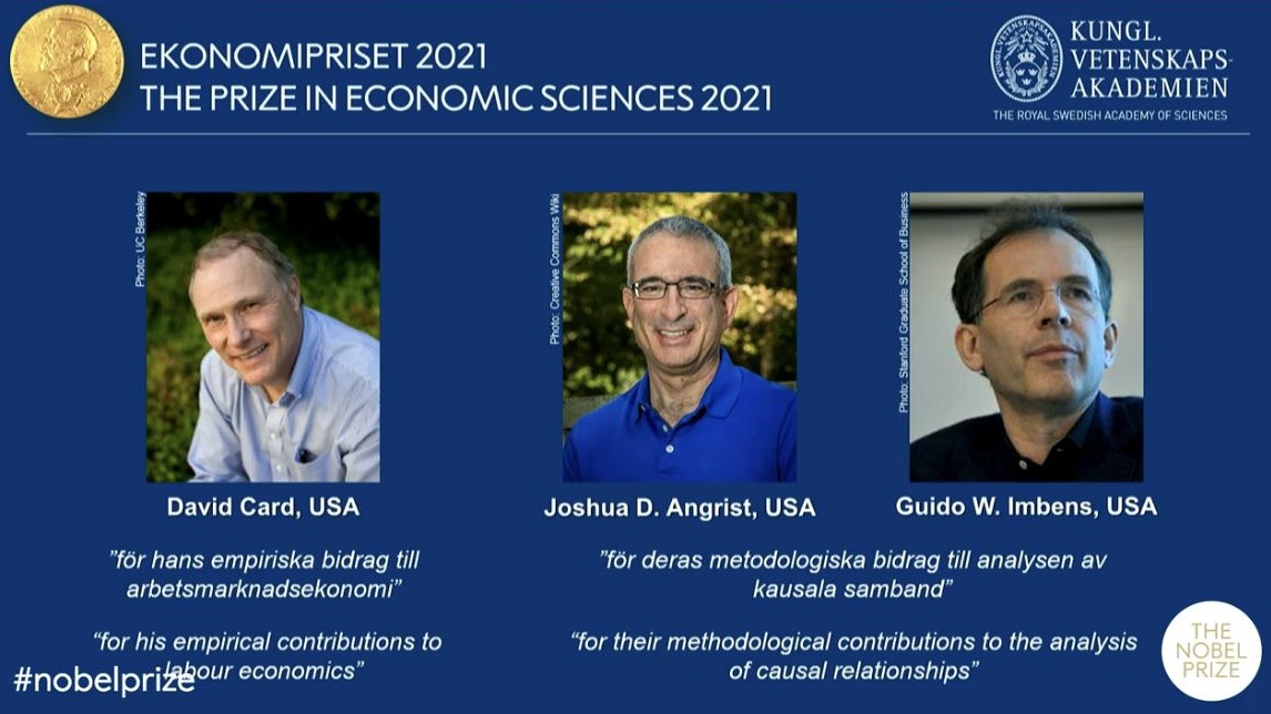 2021年诺贝尔经济学奖揭晓！“高冷”研究融入生活“温度”