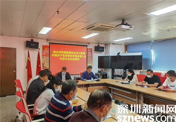 梅园社区党委传达学习贯彻罗湖区第八次党代会精神
