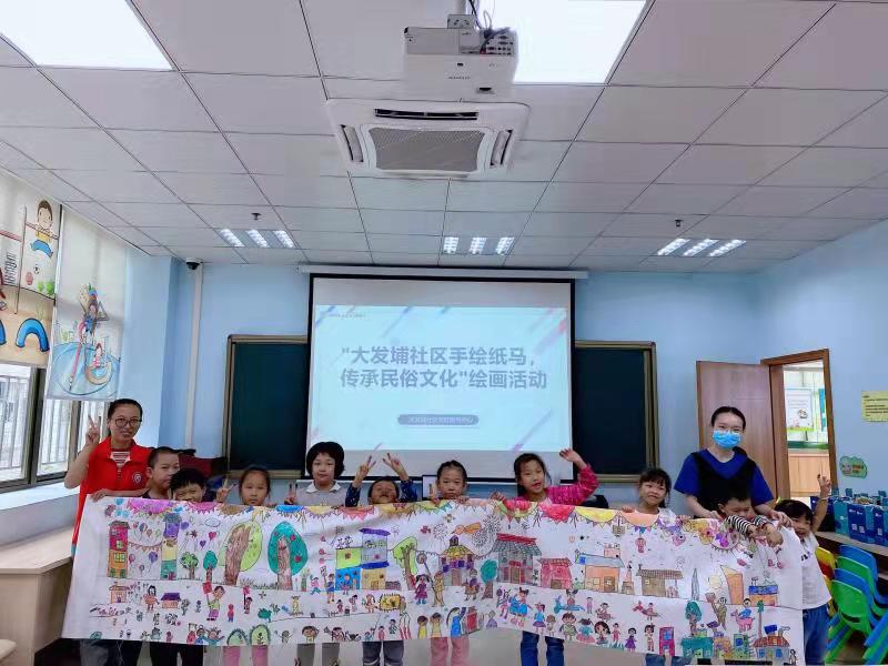 龙岗大发埔社区开设纸马手绘班，小朋友用画笔传承非遗民俗