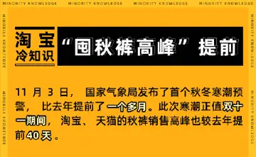 淘宝跨界研究气象，联合天气通发布“秋裤冷知识”