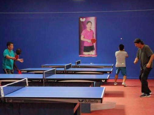 当美国人爱上打乒乓，休斯敦球馆都贴着刘诗雯的海报