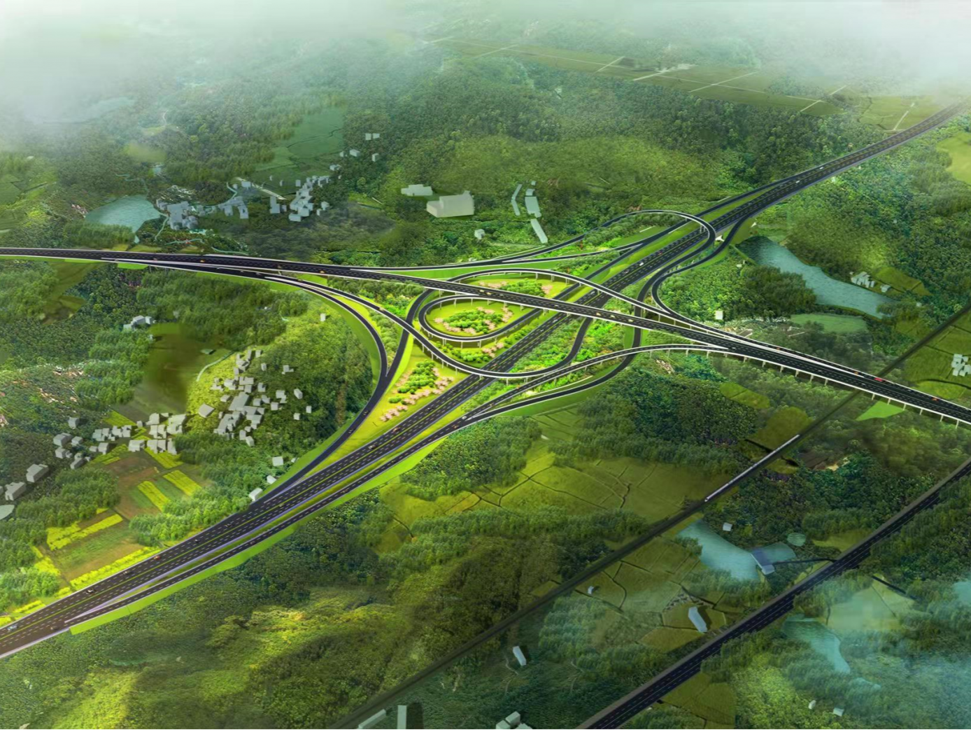 粤赣省际新通道雄信高速完成首桩施工，项目通车后将连通两条南北向高速