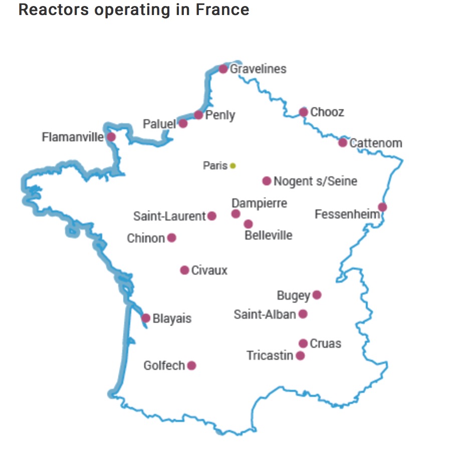 法国核电站位置图片