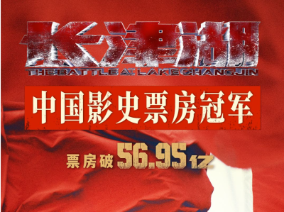 56.95亿元！电影《长津湖》登顶中国电影票房榜