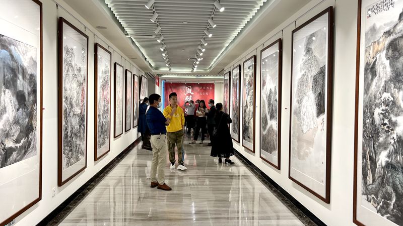 “风临·雅颂”深圳南风国画院庆祝建党100周年作品交流展开幕
