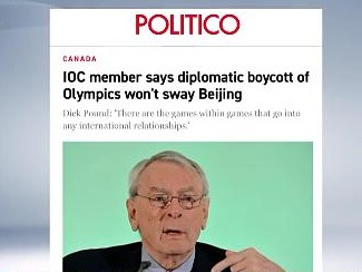 国际奥委会委员：试图抵制冬奥会的人，可能就未曾被邀请