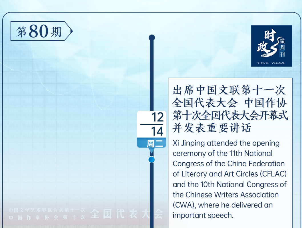 时政微周刊丨总书记的一周（12月13日—12月19日） 