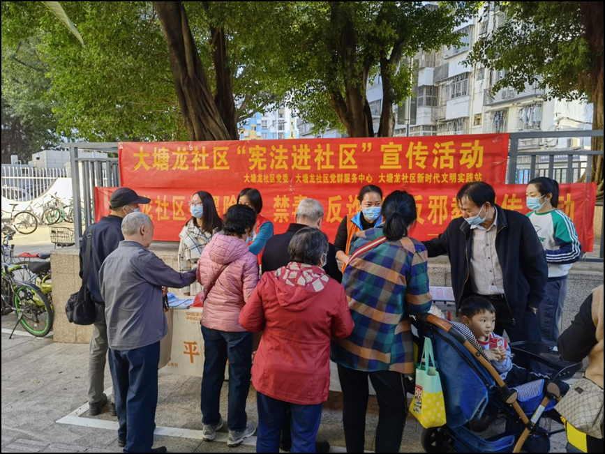 桂园街道大塘龙社区开展宪法宣传