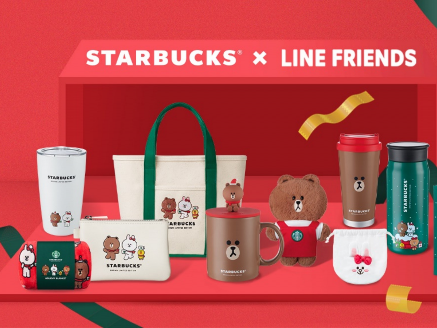 星巴克联合LINE FRIENDS推出限定圣诞系列商品  12月7日起港澳线下门店及香港网上商城同步开启售卖