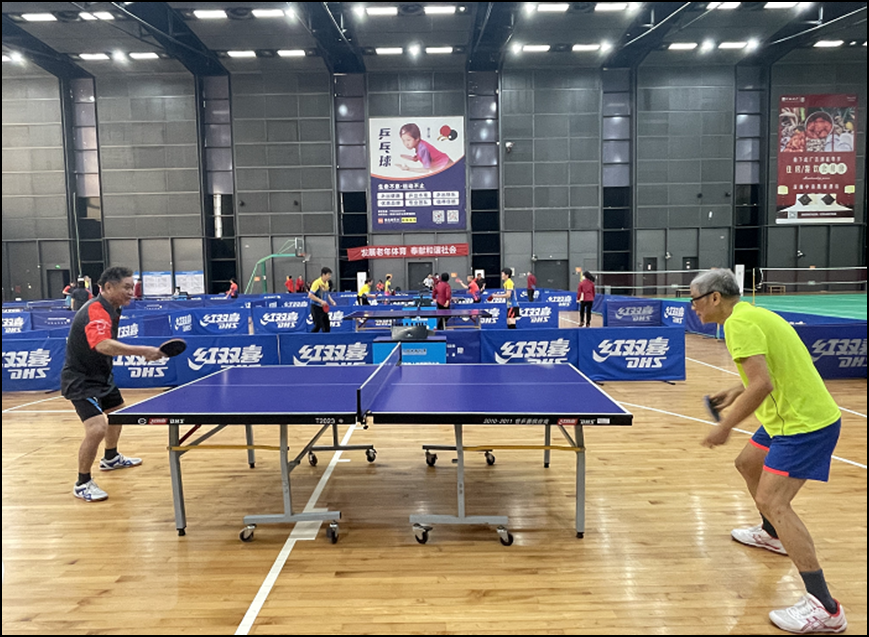 展老年风采！深圳市第六届老年人体育健身大会乒乓球交流活动举行