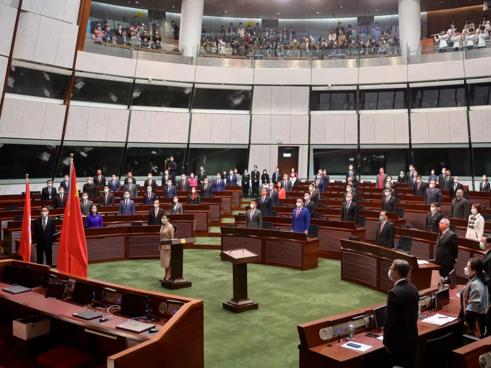 林郑月娥确认90位立法会议员宣誓全部有效