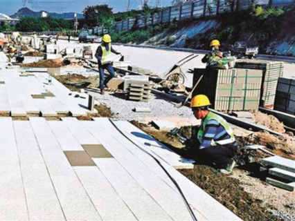 长凤路完成总体进度60%