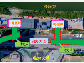 深圳前海片区首例大断面浅埋暗挖车行通道主体结构全部完工