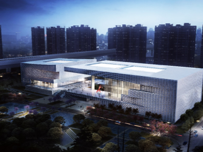 深圳市首个“新十大文化设施”外桁架整体提升顺利完成，钢结构全面封顶！