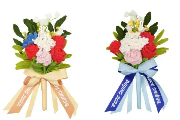 北京冬奥会颁奖花束揭晓！钩编结成永不凋谢的绒线花