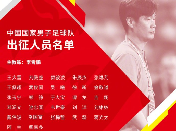 国足公布对阵日本越南出征名单，武磊、洛国富等在列
