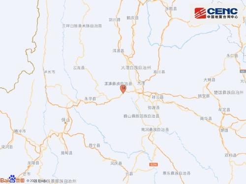 云南大理州大理市发生4.1级地震，震源深度12千米