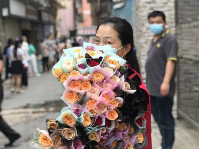 浪漫又温暖，龙华花卉协会为抗疫人员送上千枝春日玫瑰