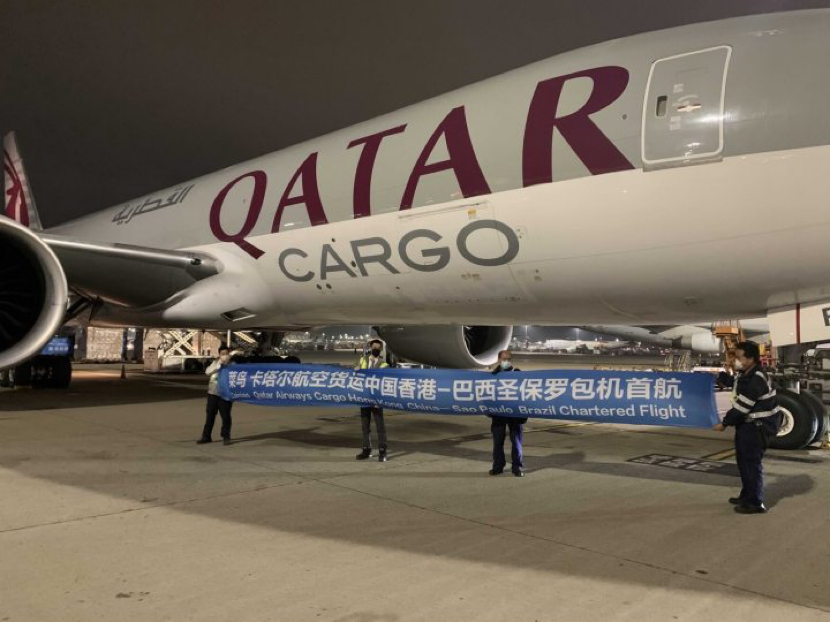 中国小商品30小时直达巴西 菜鸟与卡塔尔航空货运实现中国-巴西包机首航