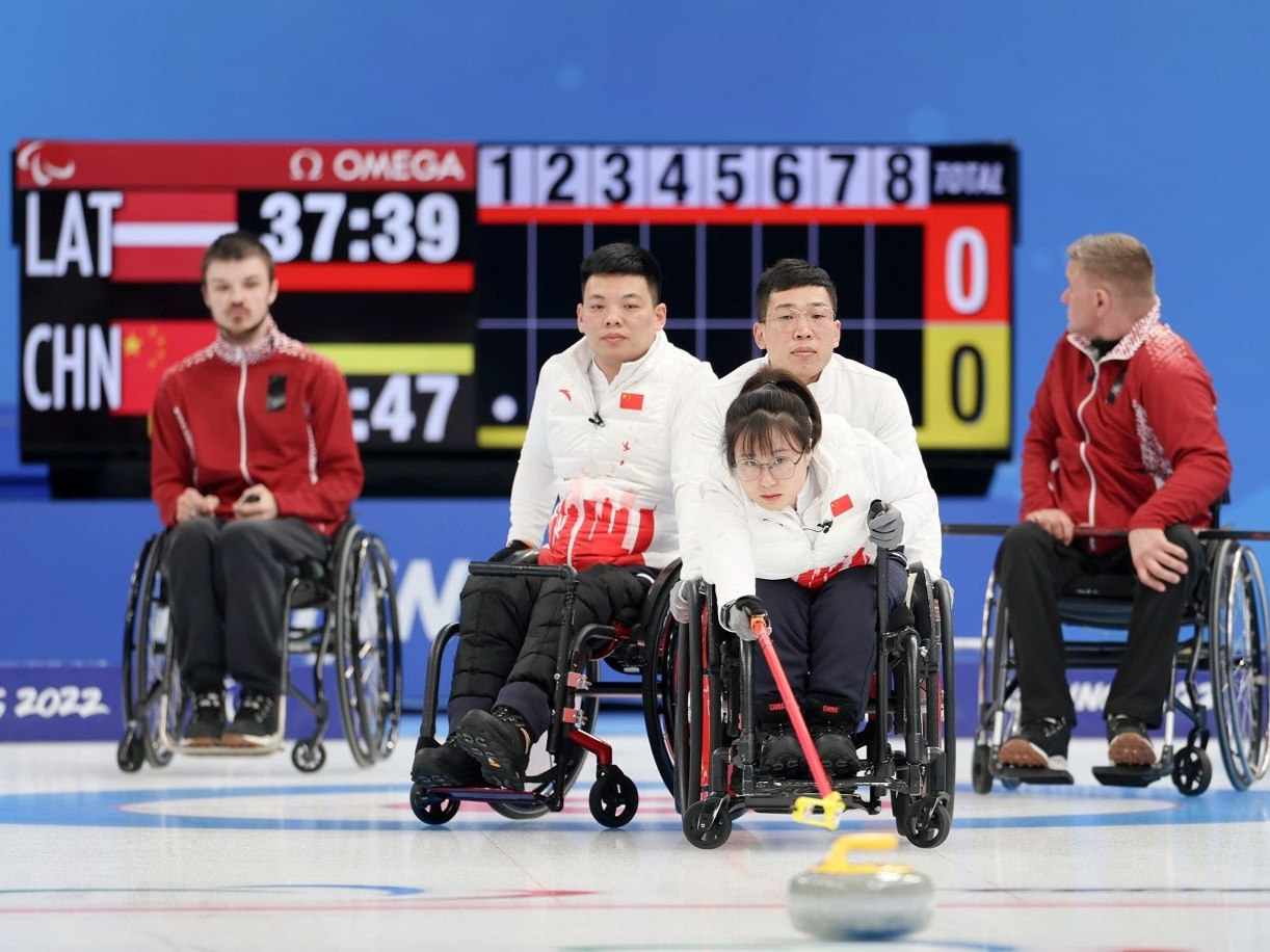 循环赛获八连胜！中国队晋级轮椅冰壶半决赛