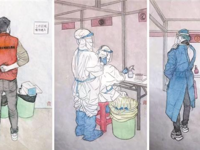 青年画家苗瀚文投身抗疫一线之余用画笔讲述深圳抗疫故事