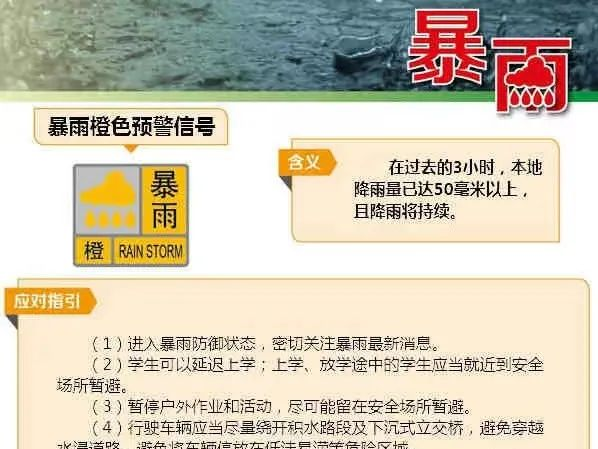 今早可以延迟上学！广州部分区域暴雨黄色和暴雨橙色预警生效
