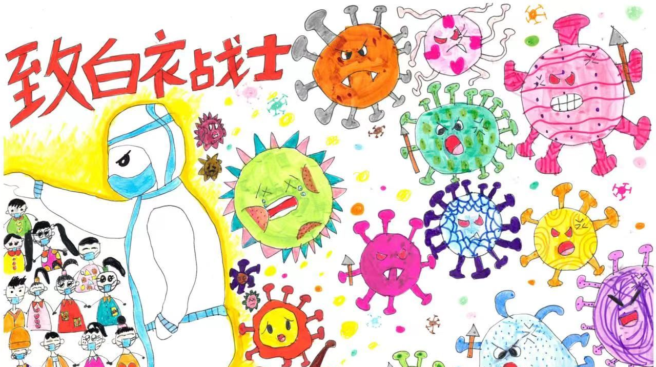南澳百名少年儿童手绘画作致敬抗疫先锋，童心童画助力社区防疫