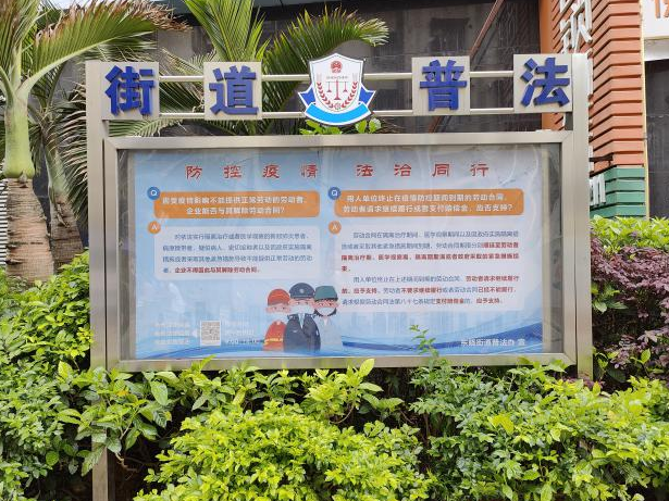 防控疫情，法治同行——东晓街道司法所打造防疫专题普法宣传阵地