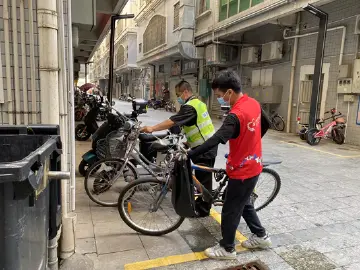 公明社区新时代文明实践站开展文明创建志愿服务活动