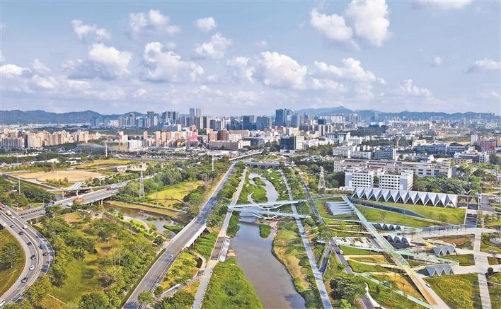 深圳各大河流经过治理，成为城市靓丽风景线 