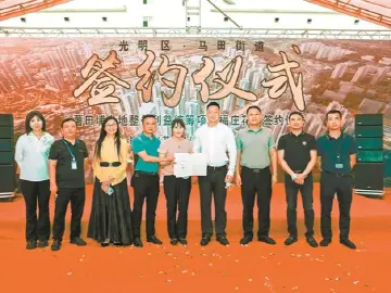 深圳光明区马田街道吹响薯田埔项目签约号角，240户业主集体签约