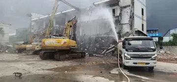 马田街道开启田园路项目清拆工作