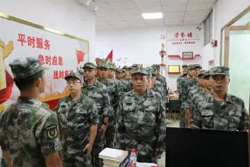 马田街道组织新入队基干民兵开展集中训练