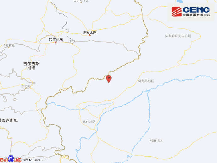 新疆克孜勒苏州阿合奇县发生5.2级地震
