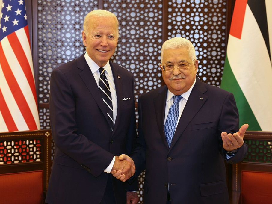 巴勒斯坦总统阿巴斯会见美国总统拜登