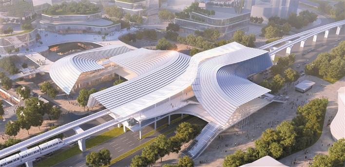 大运枢纽将于今年内启用  “湾区之舞”钢结构屋面投入使用