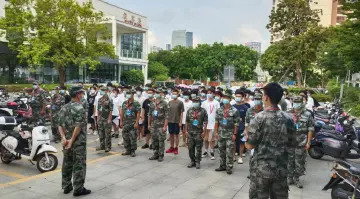 马田街道选派精干民兵参与光明区应征青年上站体检工作