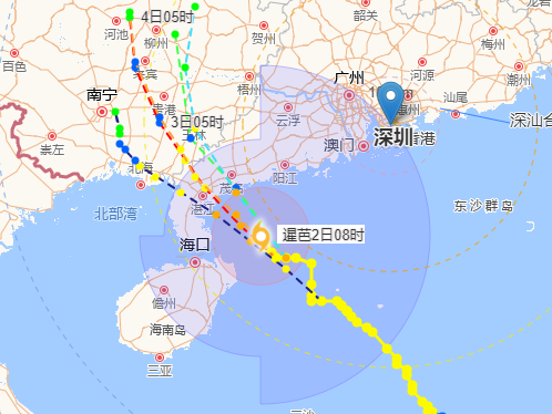 “暹芭”对深圳影响持续至2日夜间！今日有大雨到暴雨，日雨量30-50毫米