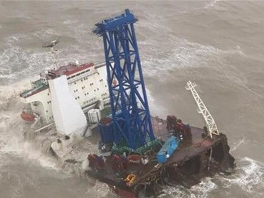 一海上施工船在广东阳江海域沉没，27人落水失联