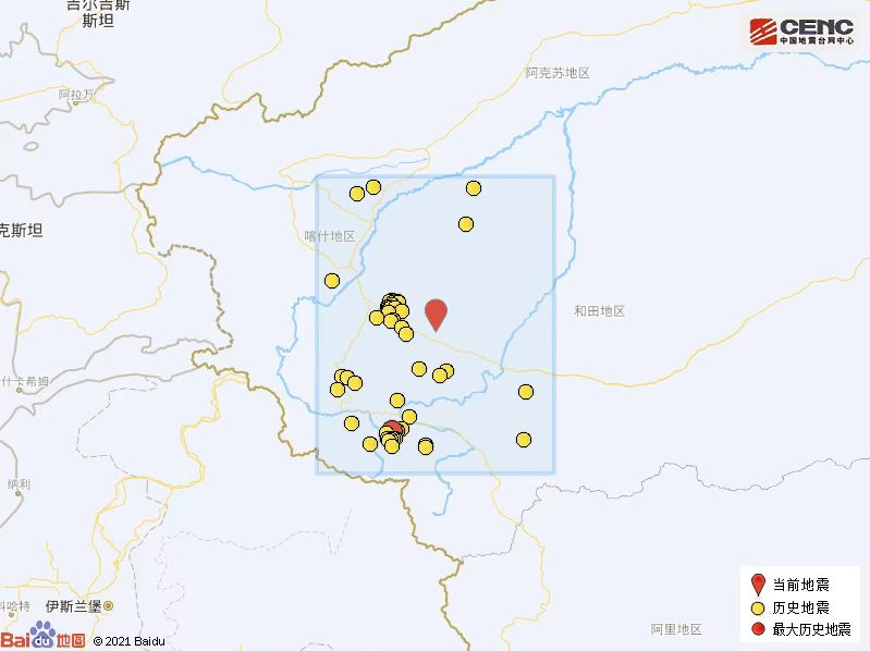 新疆和田地区皮山县发生5.1级地震 震源深度10千米