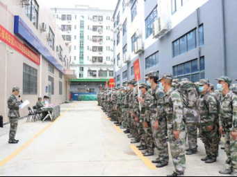 深圳宝安区福海街道举行2022年民兵点验大会