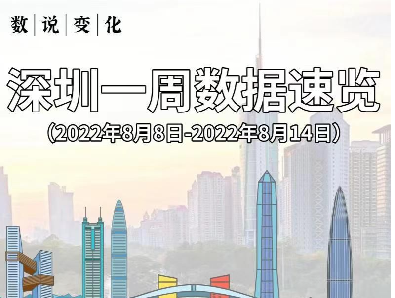 数说变化 | 深圳一周数据速览（8月8日-8月14日）