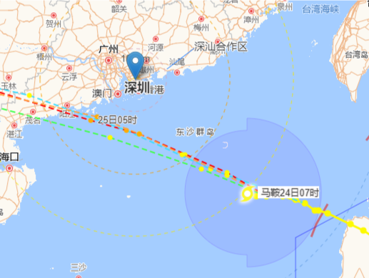 台风“马鞍”预计25日在广东中西部沿海地区登陆