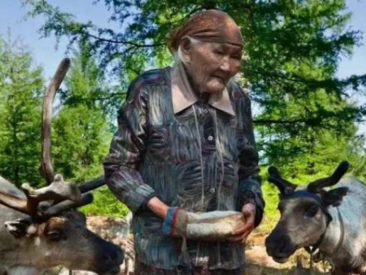 “中国最后的女酋长”在驯鹿身边去世 享年101岁