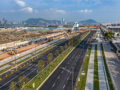 深圳妈湾跨海通道再传新进展，大铲湾地面道路先行段建成通车！