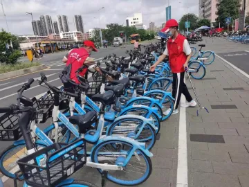 引导为主，处罚为辅 马田街道开展共享单车乱停放整治   